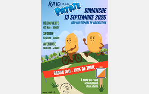 CO Raid Patate 13 Septembre 2026 - inscriptions